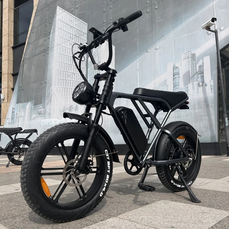 OUXI H9 20-Inch Electric Hybrid Bike With Fat Tire 250W Ebike Fatbike 60km Range & Safe Battery for City Riding