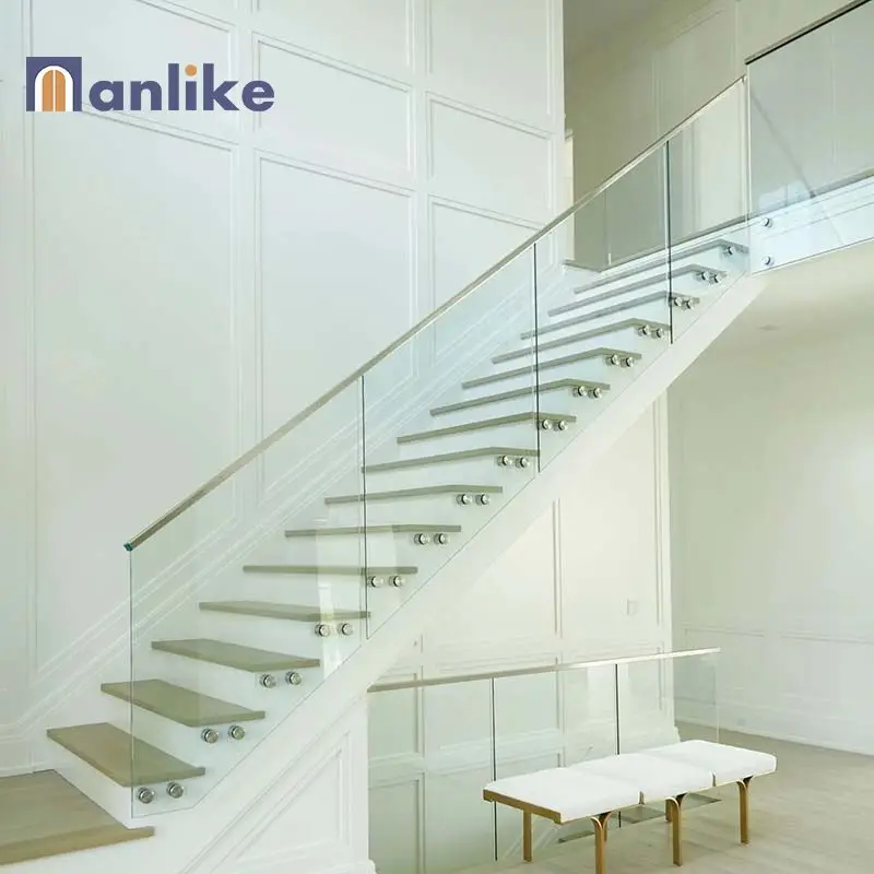 Anlike Australian Project Handrail Railing Stainless Steel Metal Design Balcony Staircase Frameless   Glass Aluminum Balustrade