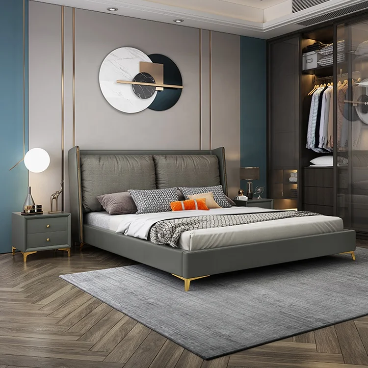 
High quality king size bed luxury comfortable double bed luxury 