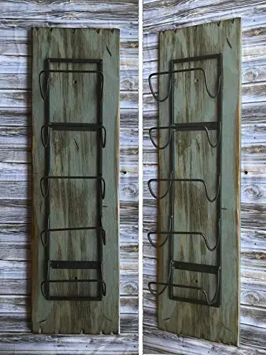 
New products Wine rack wall mounted rustic distressed wood 