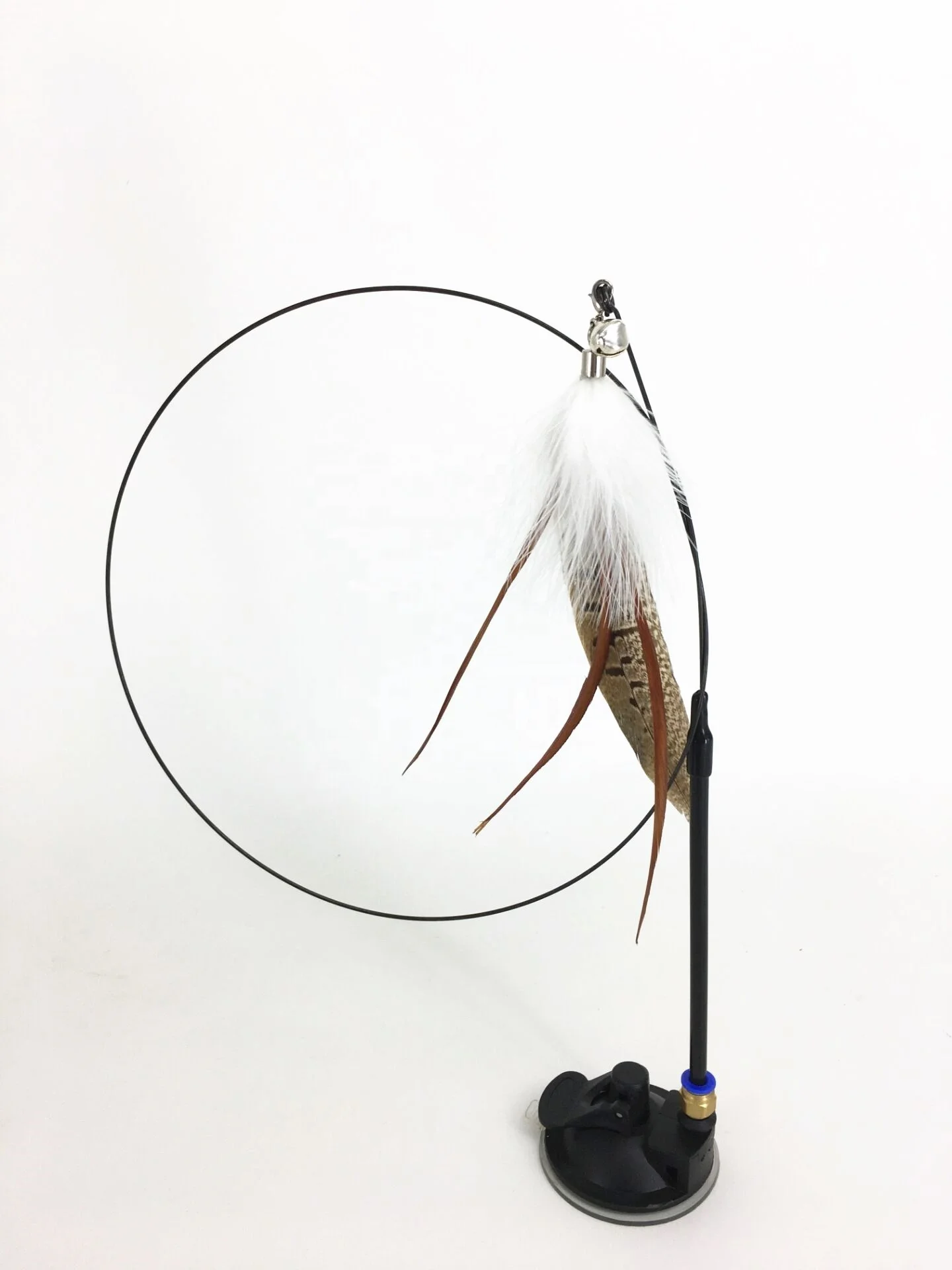 Interactive Pet Supplies Indoor Toys Suction Cup Feather Funny Cat Teaser Wand Stick