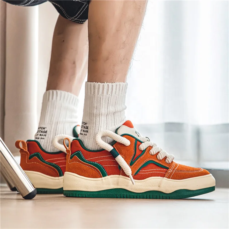 Manufacturers Designer Casual Basketball Style Shoes Custom Logo Blank Suede Skateboard Shoes Sneakers for Men