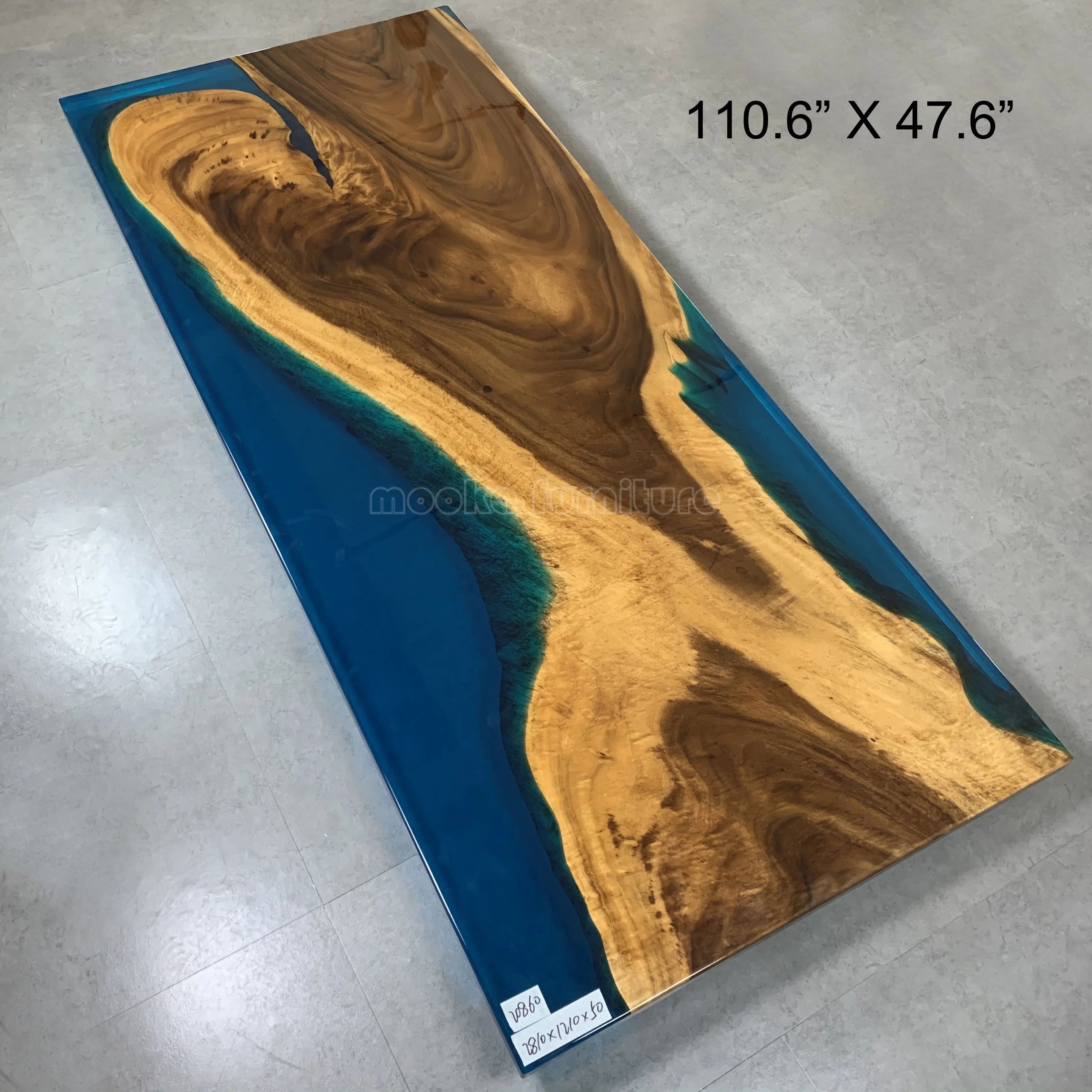 Готовый к работе современный дизайн речной обеденный стол с живым краем эпоксидный