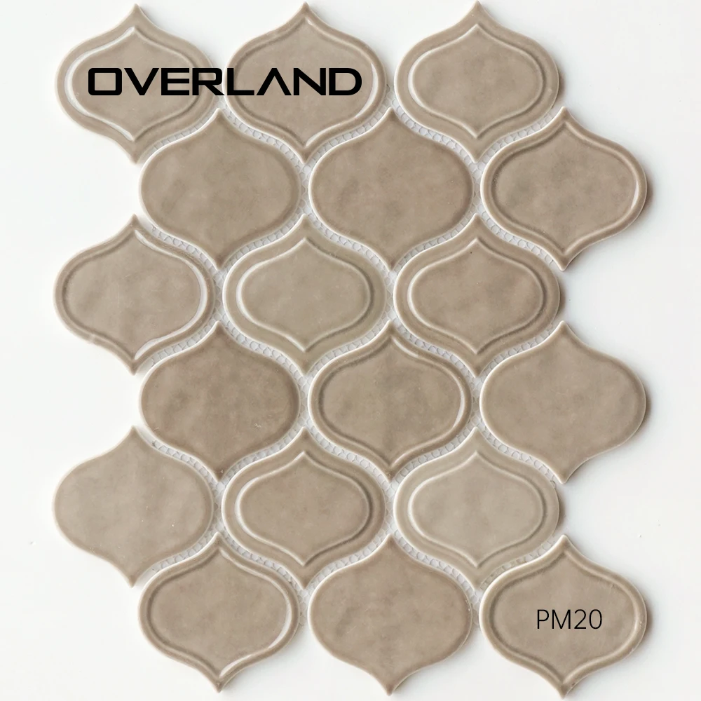 Mosaic Mural Zellige Bathroom Floor Marble look Glass Tiless