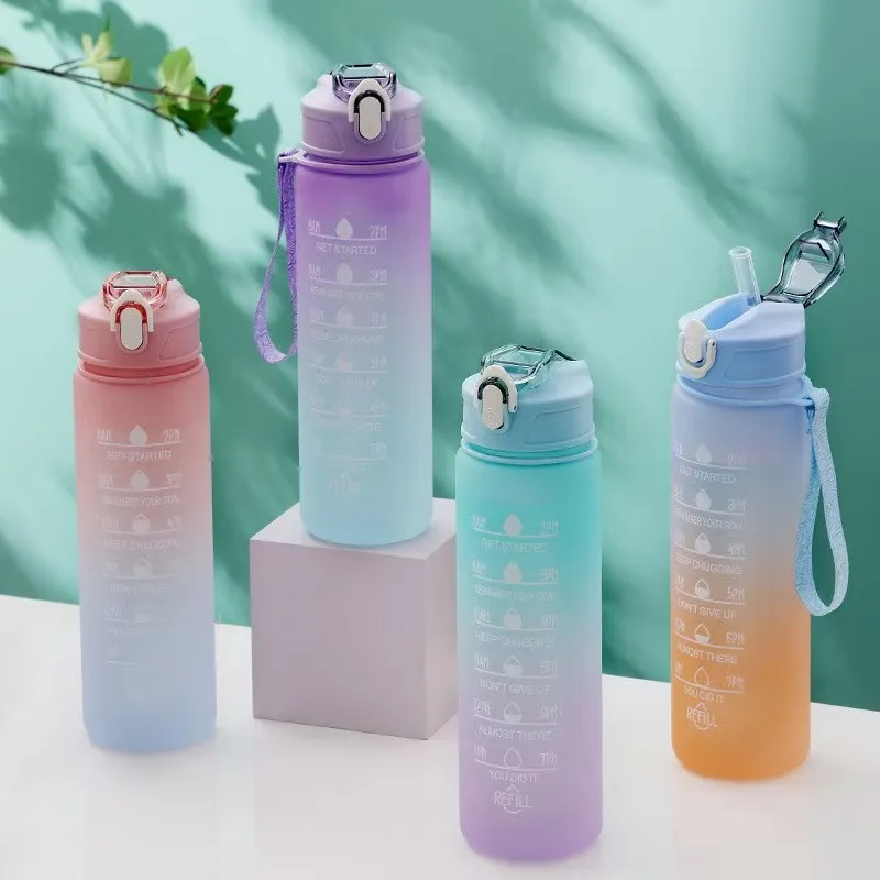 Motivational Plastic Water Bottle With Customized Logo Best Selling Products Tomatodos 500ml 700ml 2000ml 3 In 1 Set Bottle