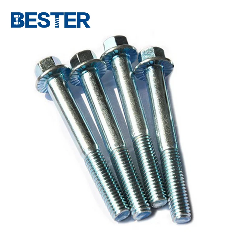 FOB Shanghai high tensile Grade 4.8/8.8/10.9 DIN Standard M13 M19 Hex Head Flange Bolts and Nuts