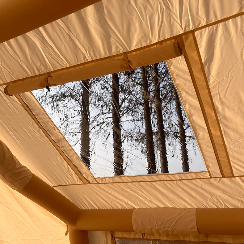 Camping Outdoor  Waterproof Air Inflatable luxury Cabin House Cotton Tent For 5-6 Person Inflatable Camping Tent