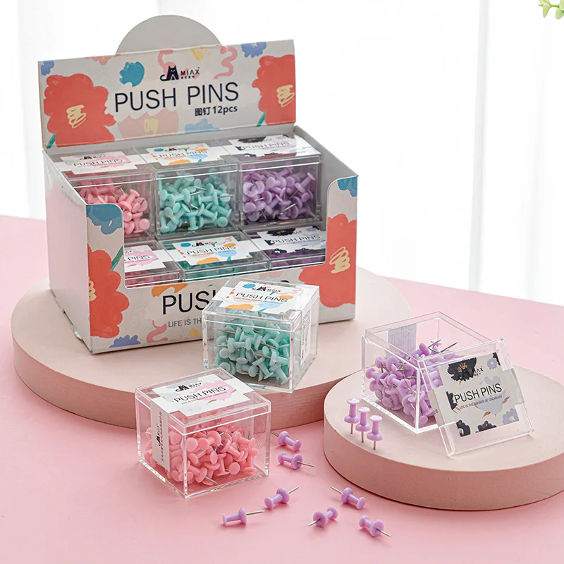 Ins Wind креативная коробка для кнопок больших пальцев, оптовая продажа, цветная пластиковая накладка I-nail, маленькая художественная доска для сообщений, карта, кнопка