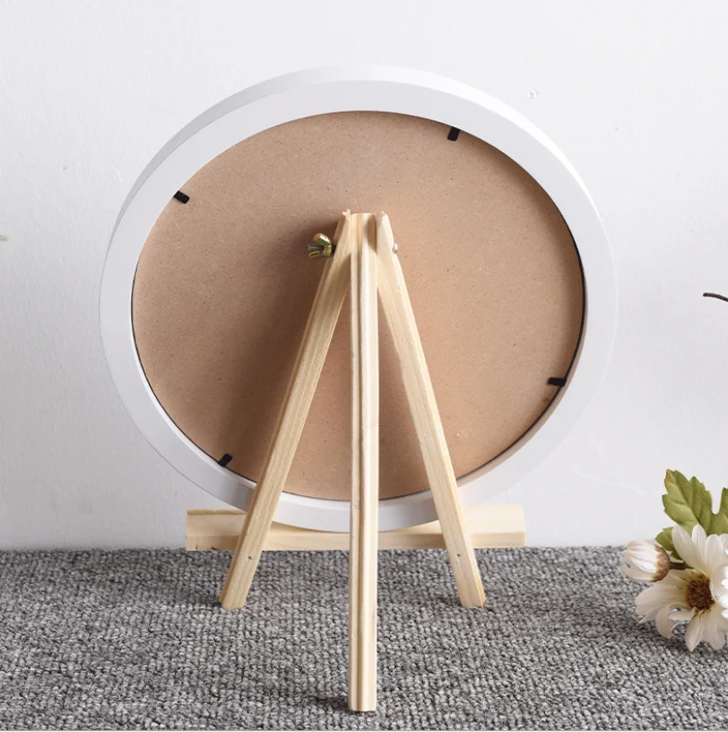 Round Wooden Felt Letter Message Board Oak With Plastic Letters Numbers