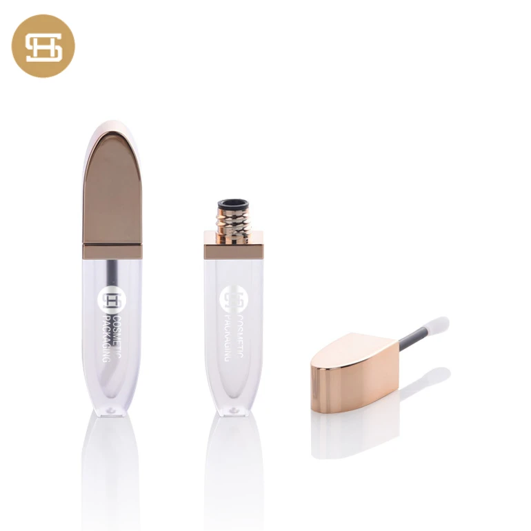 Wholesale Recycled plastic empty lip gloss tube / lip glaze container /7ml liquid lip balm tubes with applicator