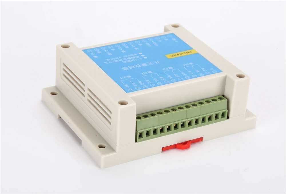 MOD-BUS RTU Protocol 4 in 4 out Control Relay Module RS485 Switch Input And Output PLC Module