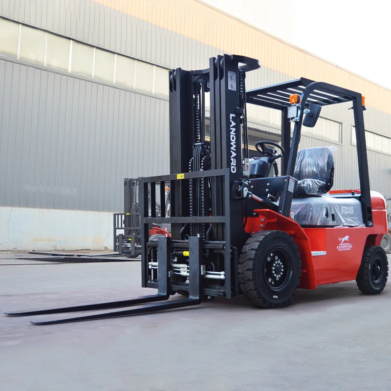 Cheap 3 Ton 3.5 Ton All Terrain Diesel Forklift Euro 5 EPA Engine Handling Lifting Wheel Small Forklift