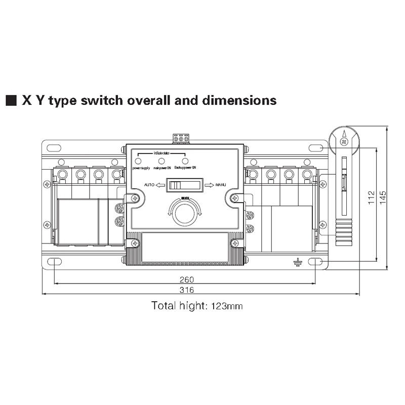 Yuye YEQ1-63Y CB класс 100 Ампер автоматический генератор переключатель переключения