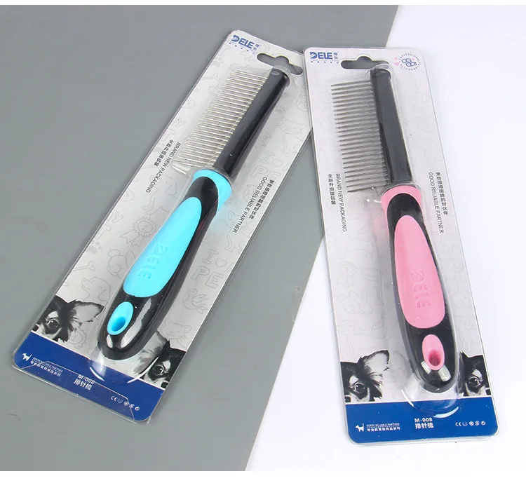 Оптовая продажа, расческа из нержавеющей стали, Однорядная Расческа для собак, Расческа с узлом