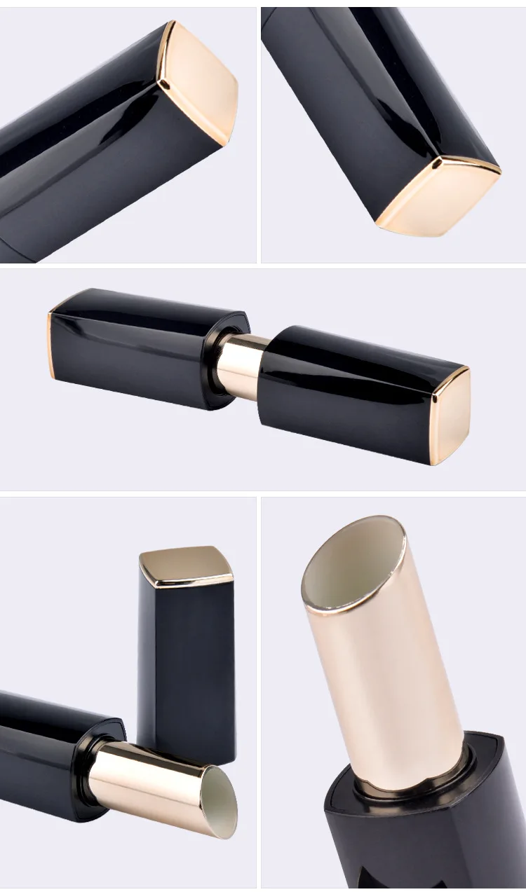  New arrival Luxury empty plastic black lip gloss tube container private label with