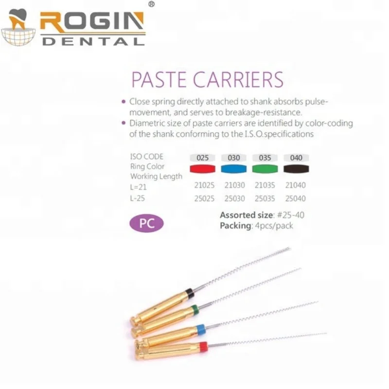 Stainless Steel Dental Paste Carriers Dental Endo Files for filling root canals Engine Use