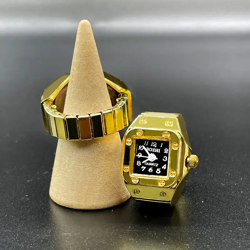 Free Size Luxury Rings Quartz Watches Men Women Couple Ring Watch Ladies Fashion Clock relojes