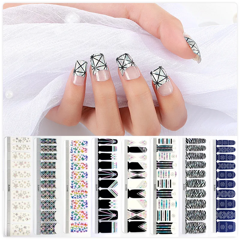 Custom 3d water resistant  Nail Wraps Beauty Sticker Nail Sticker Art Nail Decoration Sticker Type 3D