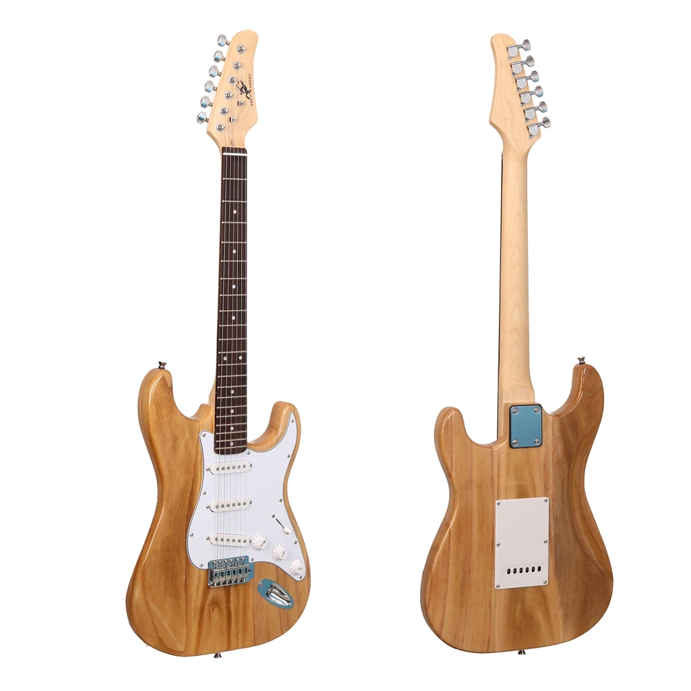 ST Electric Guitar China factory wholesale high quality Paulownia Wood body gloss finish support OEM customization