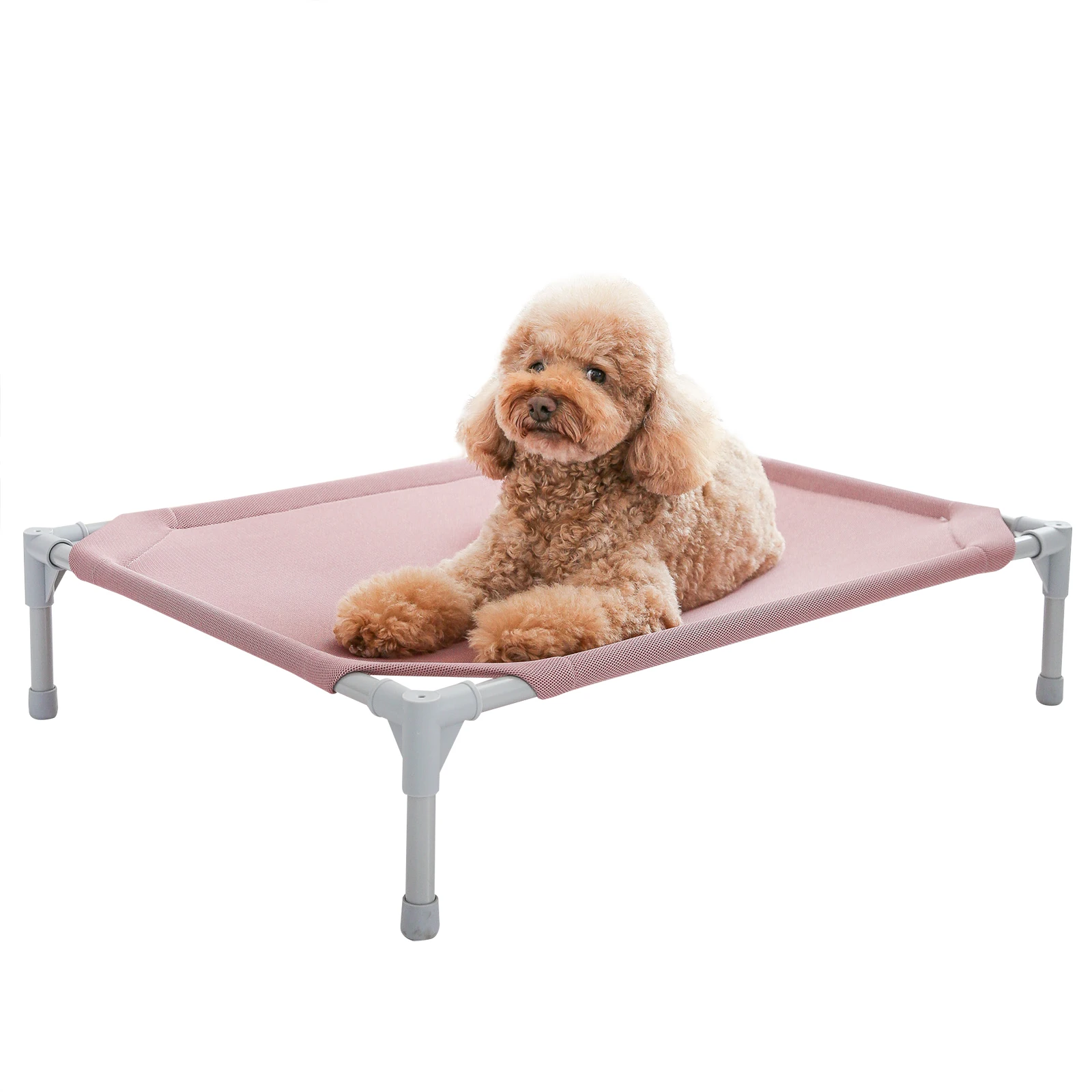 Outdoor Portable Lightweight Raised Pet With Skid-Resistant Feet Sturdy And Breathable Mat Elevated Dog Bed