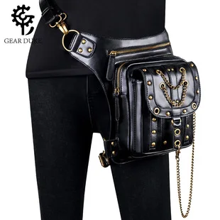 Fashion Punk Women and Men Leg and Waist bag Gothic Cross Body Bag Multifunctional Waist bag
