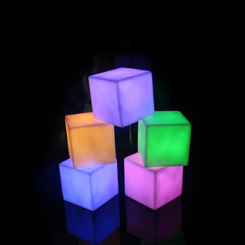 Wholesale waterproof LED cube color changing night lights by manufacturers