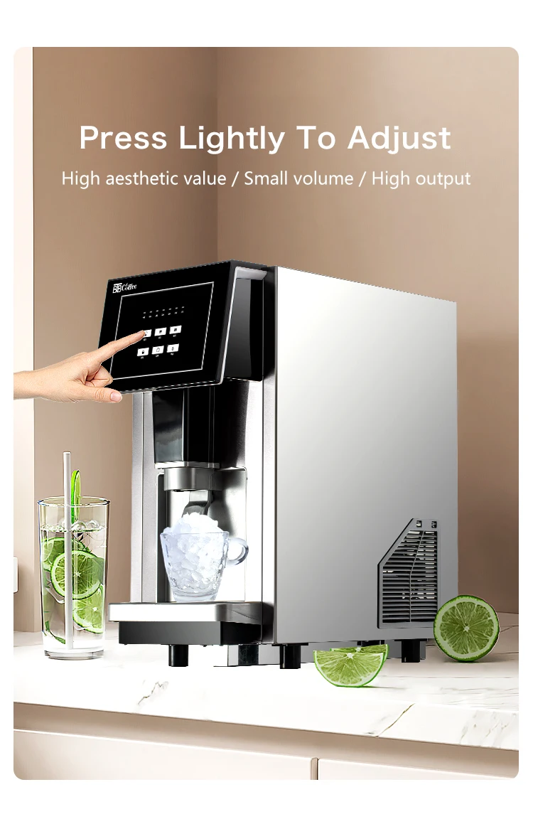 Wholesale Beverages Coffee Commercial Household Ice Maker Portable Desktop Ice Cube Making Machine