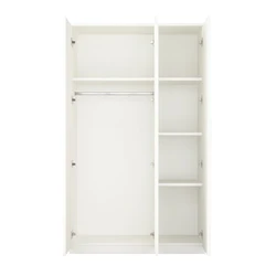 Best Selling Premium Quality Wooden Covered Drawer Wardrobe Hanging Clothes Cabinet Modern 2 Door Wardrobe