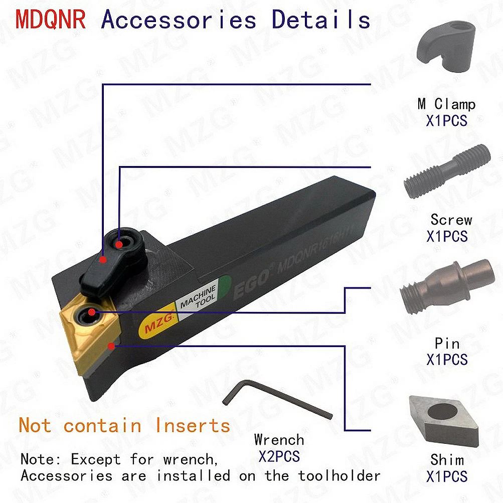 Maifix MDQNR China Manufacture Wear-resistence CNC Lathe Indexable Champer Cutter Turning Toolholder