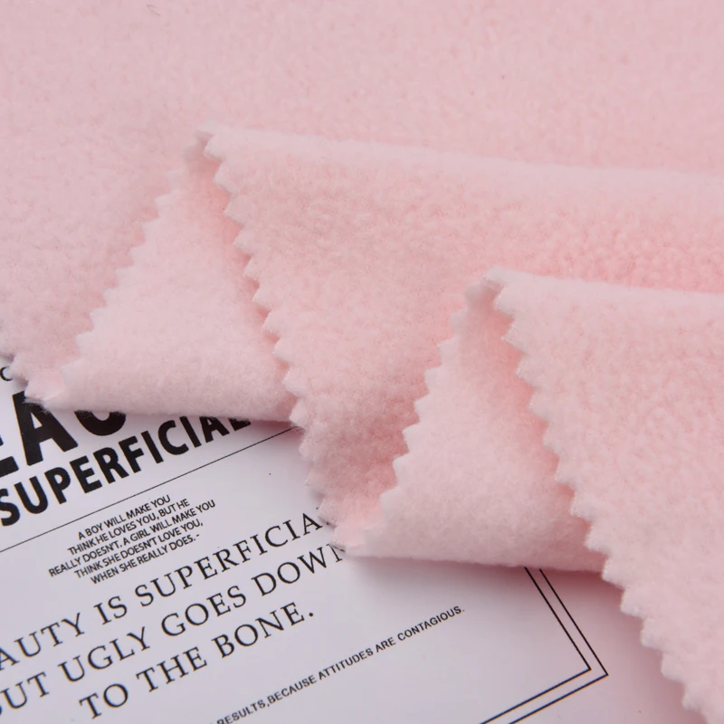 Multicolor Fleece Microfiber 100%polyester Solid Two Side Knitted Polar Fleece Fabric for Garment