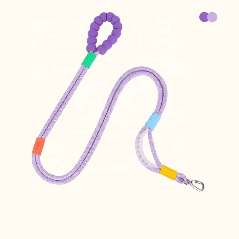 Multi-color Thick Outdoor Double Hook Walking Dog Lead Rope Comfortable Padded Handle Dog Leash with Sponge Handle for Two Dogs