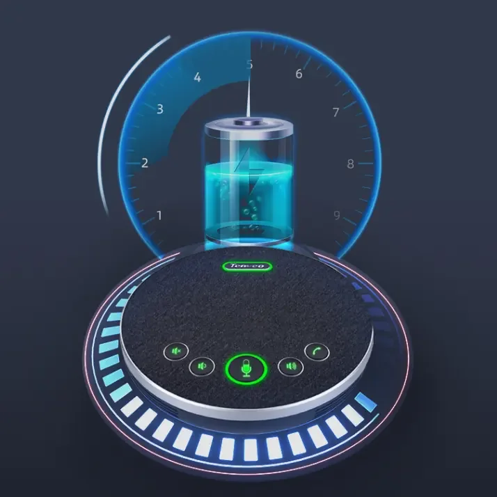 Portable USB Conference Speakerphone BT 5.0 omnidirectional 360 degree with 2 speaker for conference home work and person used