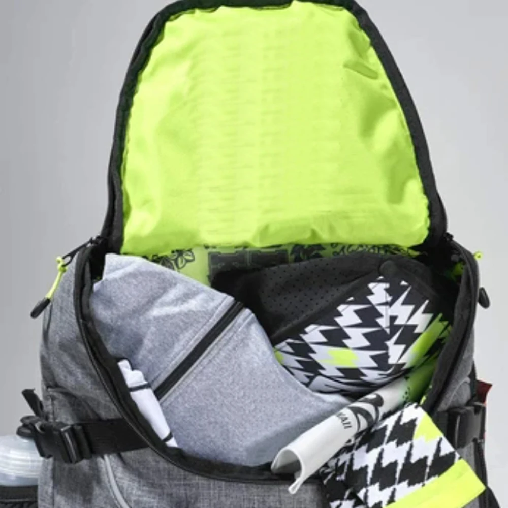 Men Women Canvas Gray Triathlon Transition Bag Gym Bag Sport Backpack