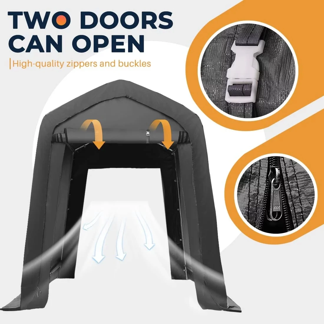 7ft X12ft  Shelter Outdoor Garage Portable Garage