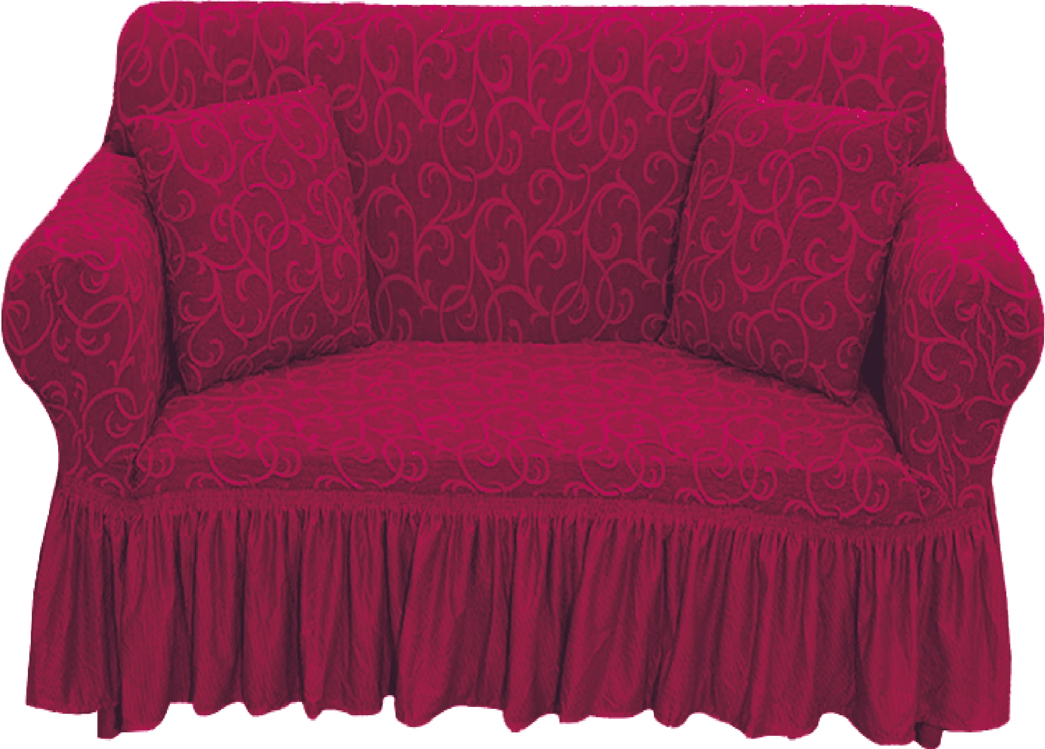 Новый дизайн 2022, растягивающийся Высококачественный жаккардовый чехол для дивана из полихлопка с юбкой, чехол для одноместного дивана