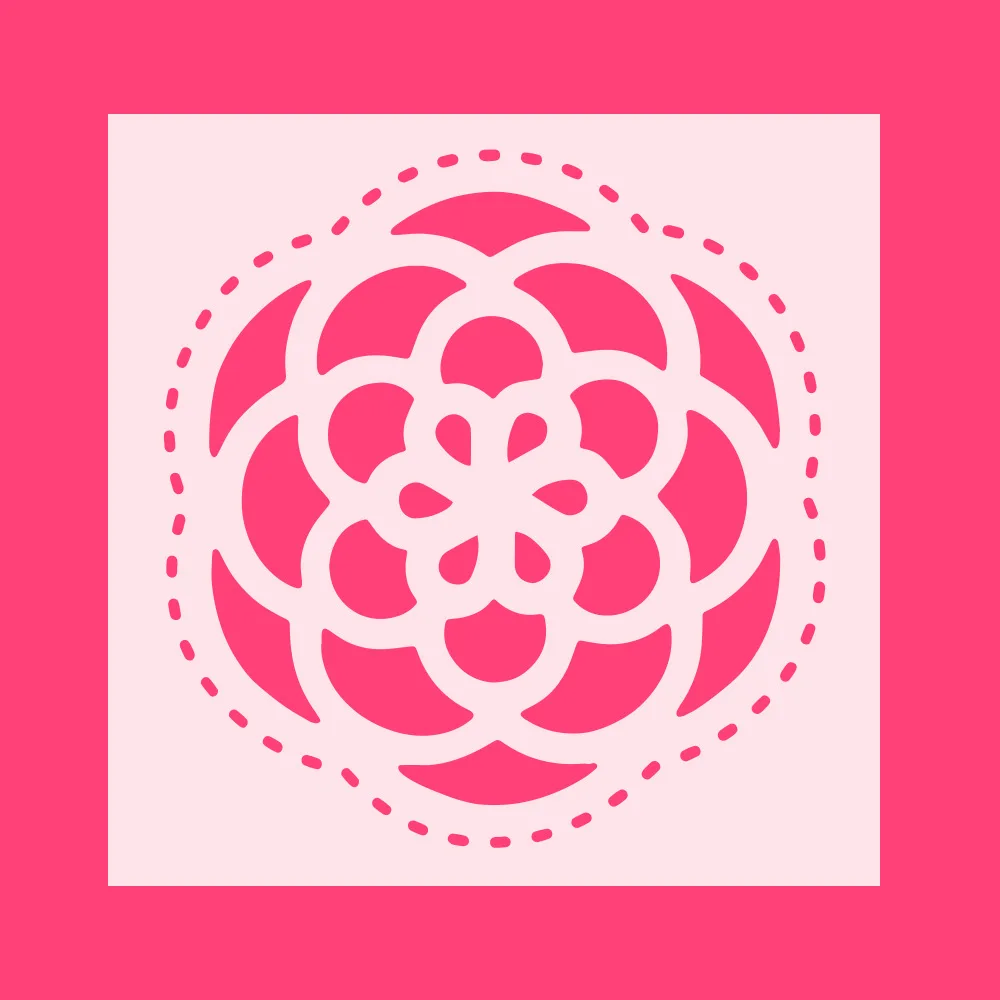 6Pcs Flower Cake Stencils Set Cake Decorating Tools Kids DIY Craft Painting Scrapbook Template Stencils