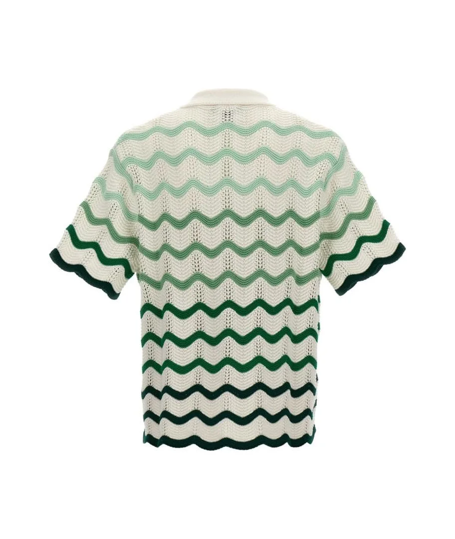 OEMODM customized fashion clothes jacquard DYE strips knit sweater polo neck man shirt