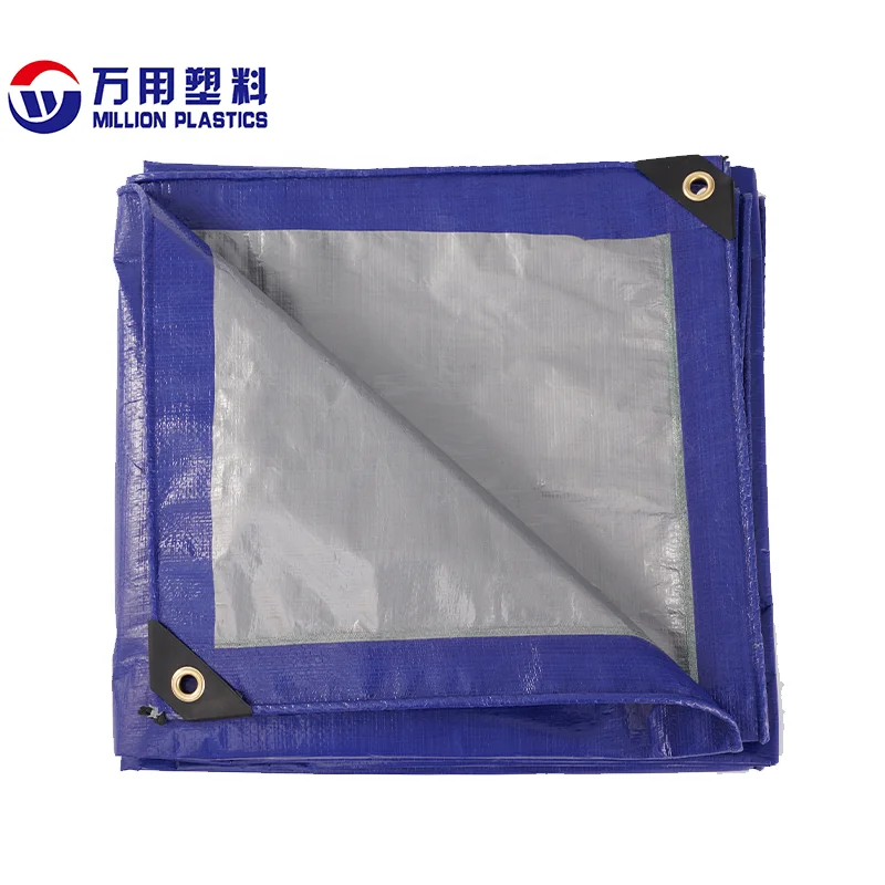 MILLION Heavy duty 200g blue color PE tarpaulin sheets for truck cover tarps