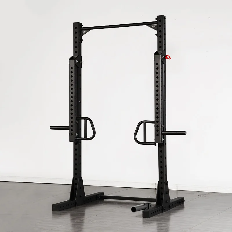Gym Fitness Accessories  Exercise Equipment Adjustable Wall Mounted Weight Squat Stand Power Rack  With Pull Up Bar