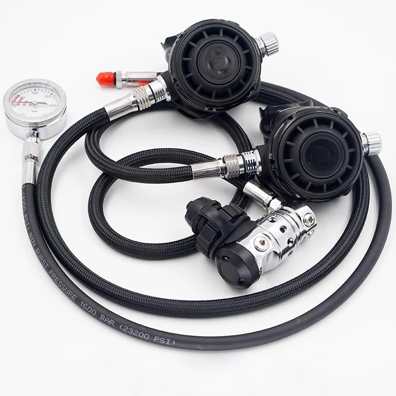 Brand New Dive Equipment Octopus Scuba Diving Regulator Set with Air Pressure Gauge