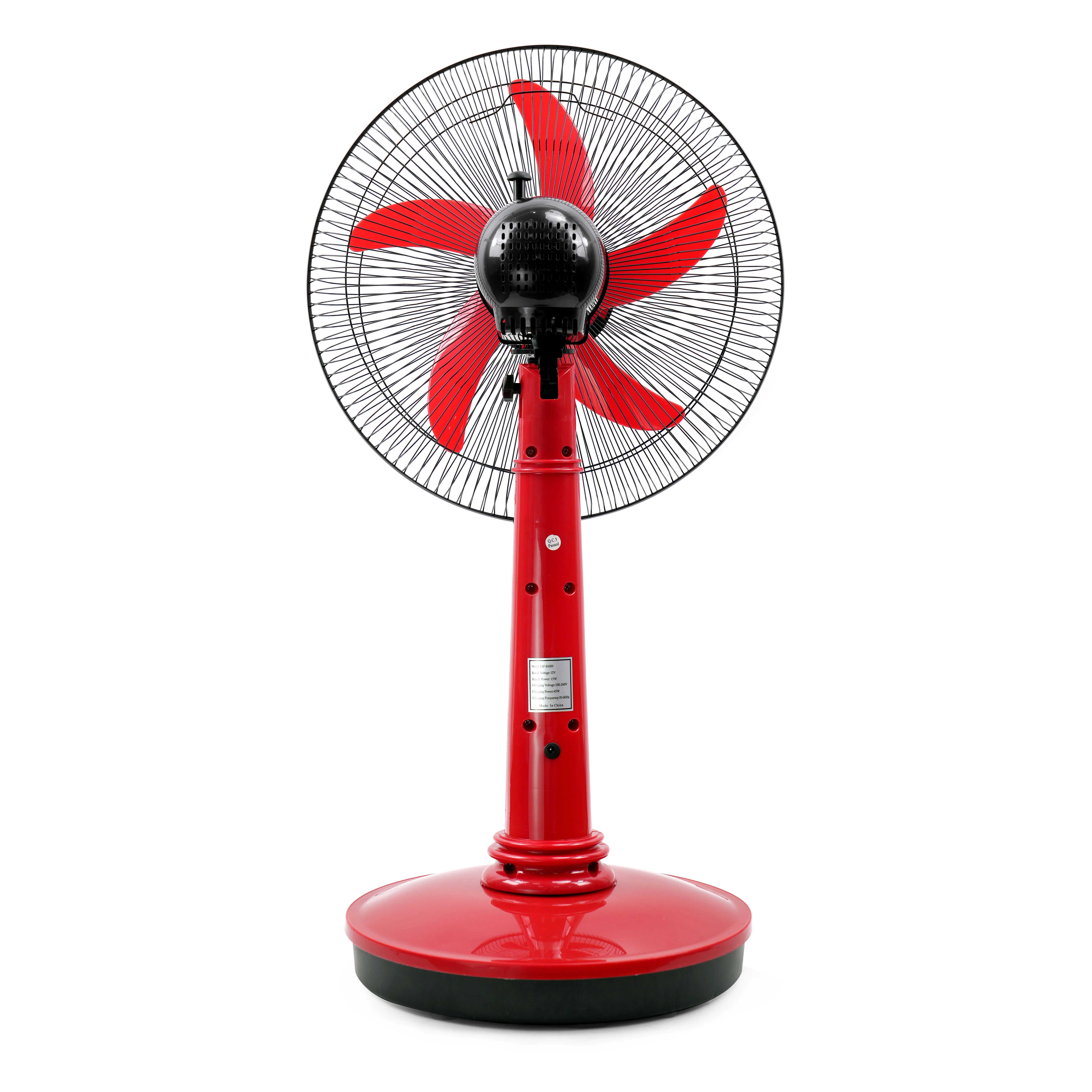 Modern 16 Inch DC Motor Rechargeable table  Fan  Pedestal  Air Cooling table  Fan  with battery and light