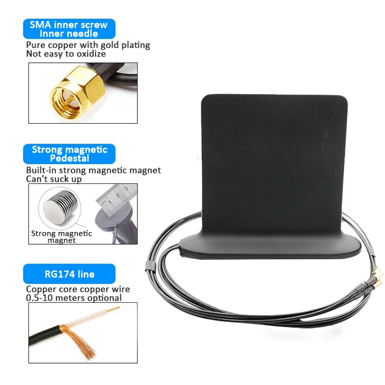 High Gain Multiband Cellular 5g Network Antenna For Wifi 3g 4g Lte 5g Wireless Cpe Router Hotspot Cellular Gateway Trail Camera