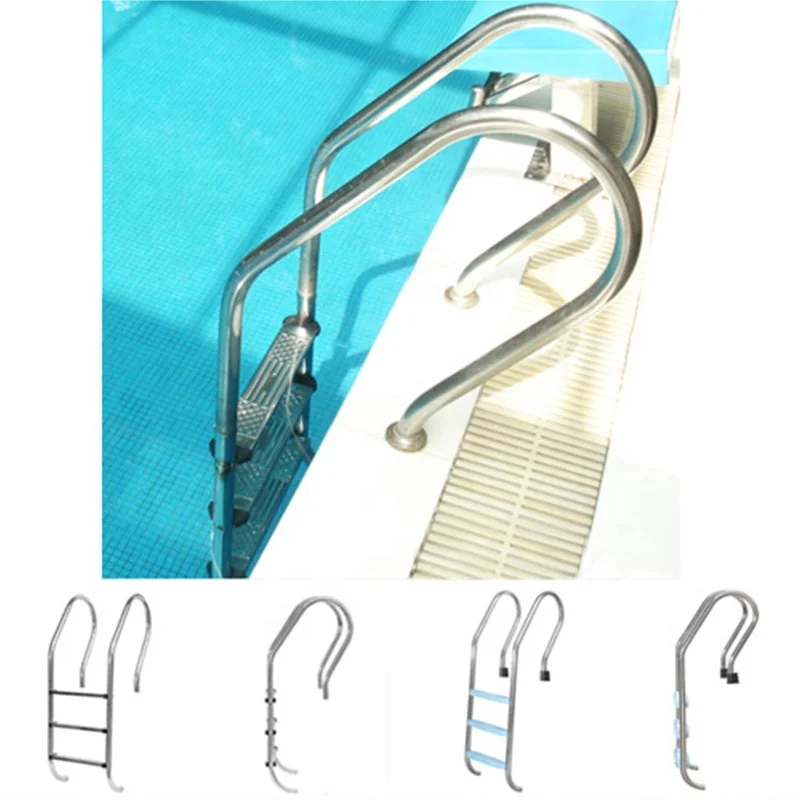 stainless steel 304 pool steps inground swimming pool ladder with  handrail