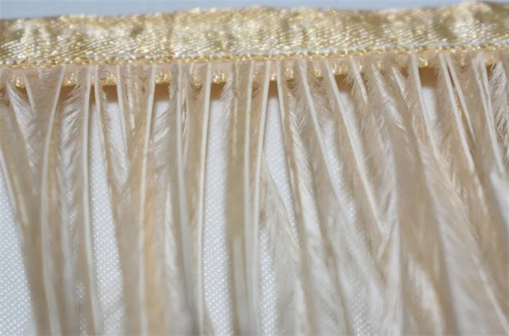 New 8-10cm ostrich feather lace trim for dancing dress