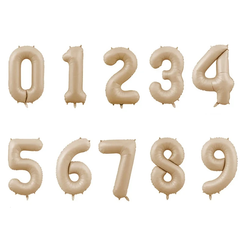 New Arrival 16/32/40 Inch Helium Retro Number Aluminum Foil Balloon For Birthday Party Baby Shower Wedding Decoration Supplies