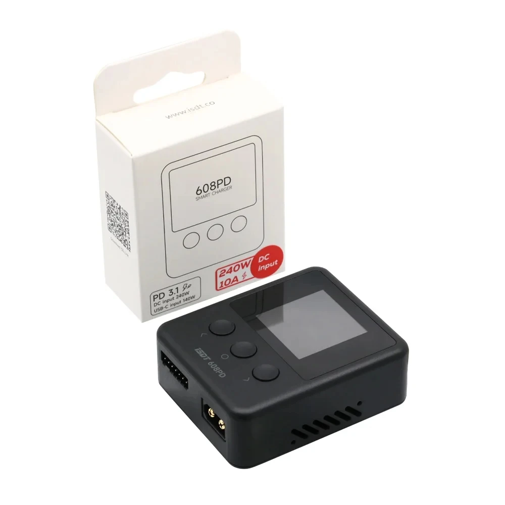 Зарядное устройство ISDT 608PD Lipo Balance Discharger DC 240W/10A PD 140W/5A умное Цифровое зарядное для RC батареи Lilon/LiPo/LiHV