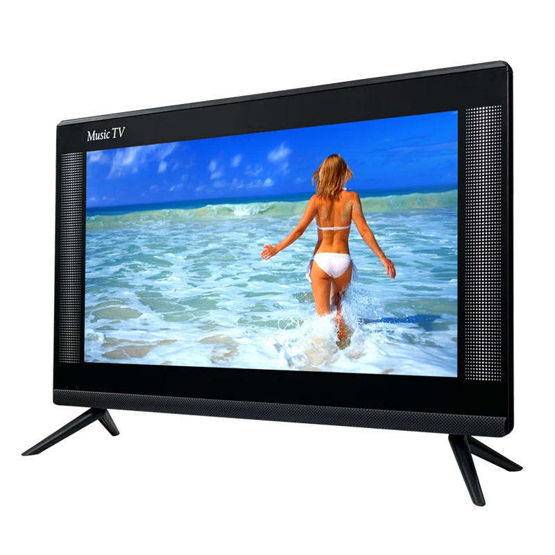 HD music tv 17 19 20 22 24 inch pulg lcd led small tv smart television 12v DC AC screen tv
