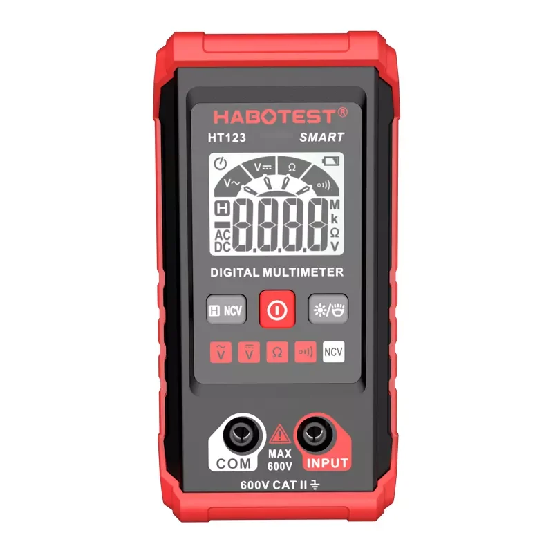 Customization Product Habotest HT123 Auto Range 0.8~600V Backlight LCD Small Digital Multimeters