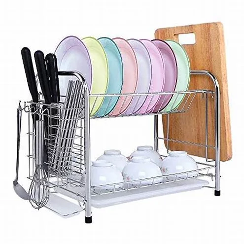 Amazon Hot Sell Over The Sink Stainless Steel Dish Racks Over Sink Dish Drying Rack
