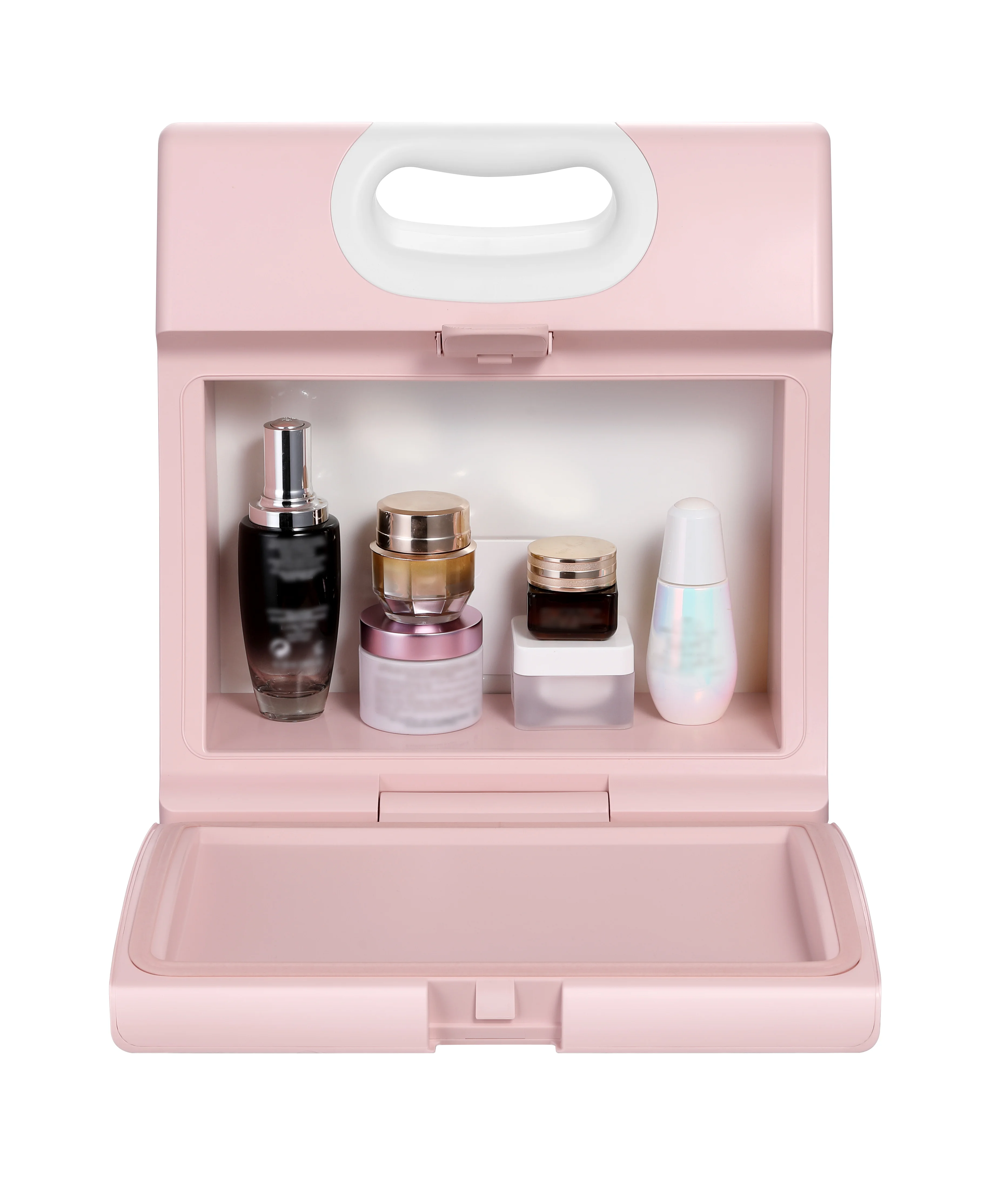 Portable household mini fridge skincare cosmetic refrigerator with handle design